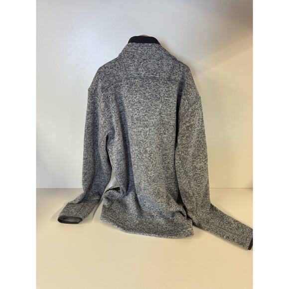 Columbia Men’s Sz L Half Zip Long Sleeve Pullover Gray Granite With Pockets - Picture 3 of 9
